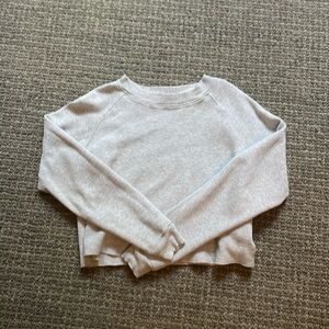 John Galt Grey Cropped Longsleeve